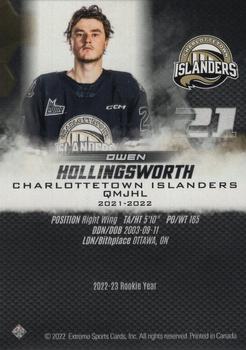 2022-23 Extreme Charlottetown Islanders (QMJHL) #NNO Owen Hollingsworth Back