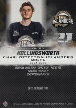2022-23 Extreme Charlottetown Islanders (QMJHL) - Autographs #12 Owen Hollingsworth Back