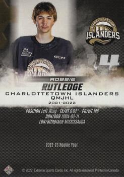 2022-23 Extreme Charlottetown Islanders (QMJHL) - Autographs #17 Robbie Rutledge Back