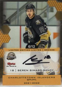 2022-23 Extreme Charlottetown Islanders (QMJHL) - Autographs Bronze #13 Beren Simard-Sancy Front
