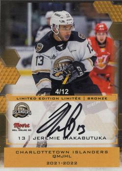 2022-23 Extreme Charlottetown Islanders (QMJHL) - Autographs Bronze #18 Jeremie Biakabutuka Front