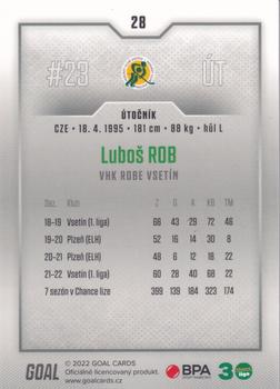 2022-23 Goal Chance Liga - Silver #28 Lubos Rob Back