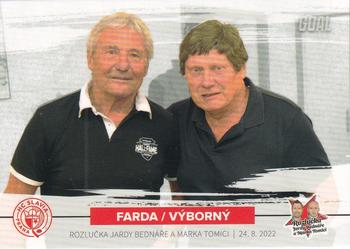 2022 Goal Cards Rozlučka Jardy Bednáře a Marka Tomici #43 Richard Farda / Frantisek Vyborny Front