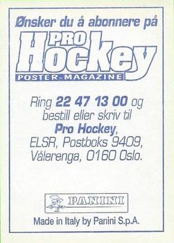 1995 Panini World Hockey Championship Stickers (Norwegian) #134 Roberto Triulzi Back