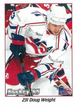1995 Panini World Hockey Championship Stickers (Norwegian) #231 Doug Weight Front