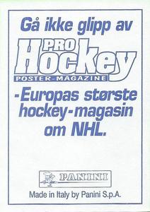 1995 Panini World Hockey Championship Stickers (Norwegian) #246 Trond Magnussen Back