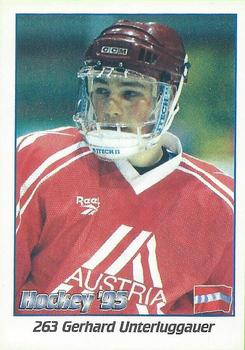 1995 Panini World Hockey Championship Stickers (Norwegian) #263 Gerhard Unterluggauer Front