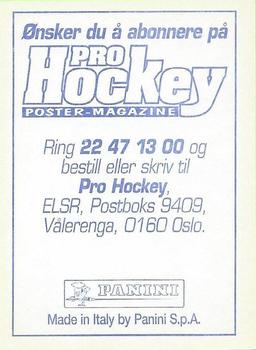 1995 Panini World Hockey Championship Stickers (Norwegian) #269 Mario Schaden Back