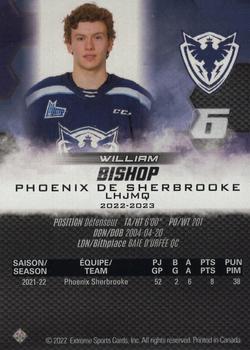2022-23 Extreme Sherbrooke Phoenix (QMJHL) #3 William Bishop Back