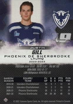 2022-23 Extreme Sherbrooke Phoenix (QMJHL) #7 Justin Gill Back