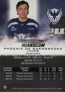 2022-23 Extreme Sherbrooke Phoenix (QMJHL) #9 Israel Mianscum Back