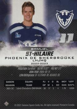 2022-23 Extreme Sherbrooke Phoenix (QMJHL) #13 Samuel St-Hilaire Back