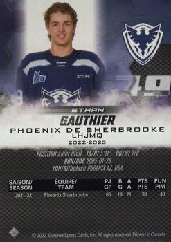2022-23 Extreme Sherbrooke Phoenix (QMJHL) #21 Ethan Gauthier Back