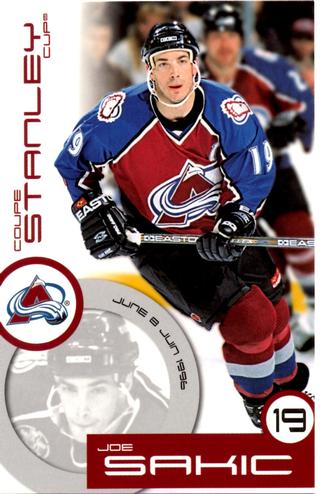 1999-00 Kraft / Post Collection - Kraft Dinner Great Stanley Cup Playoff Moments of the 1990's (Factory Set Glossy) #9 Joe Sakic Front
