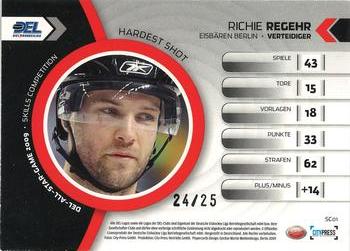2009-10 Playercards Preview Serie (DEL) - Skills Competition Parallel #SC 01 Richie Regehr Back