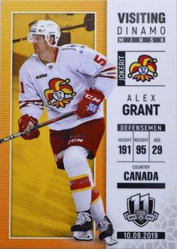 2018-19 BY Cards Visiting Dinamo Minsk #VDMm/2018-08 Alex Grant Front