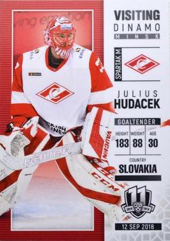 2018-19 BY Cards Visiting Dinamo Minsk #VDMm/2018-24 Julius Hudacek Front