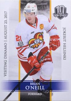 2017-18 BY Cards Visiting Dinamo Minsk #VD-015 Brian O'Neill Front