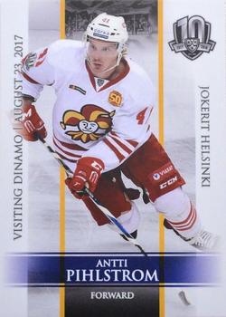 2017-18 BY Cards Visiting Dinamo Minsk #VD-019 Antti Pihlstrom Front