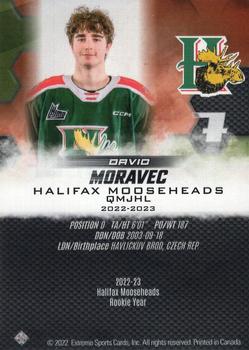 2022-23 Extreme Halifax Mooseheads (QMJHL) #4 David Moravec Back