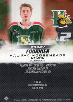 2022-23 Extreme Halifax Mooseheads (QMJHL) #9 Brody Fournier Back