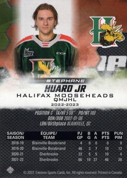 2022-23 Extreme Halifax Mooseheads (QMJHL) #22 Stephane Huard Jr. Back