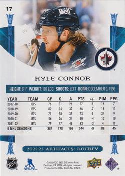 2022-23 Upper Deck Artifacts - Turquoise #17 Kyle Connor Back