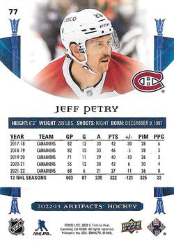 2022-23 Upper Deck Artifacts - Turquoise #77 Jeff Petry Back