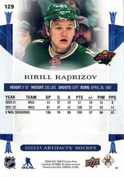 2022-23 Upper Deck Artifacts - Ruby #129 Kirill Kaprizov Back
