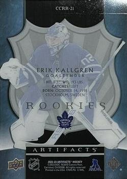 2022-23 Upper Deck Artifacts - 2005-06 Clear Cut Retro Rookies #CCRR-21 Erik Kallgren Back
