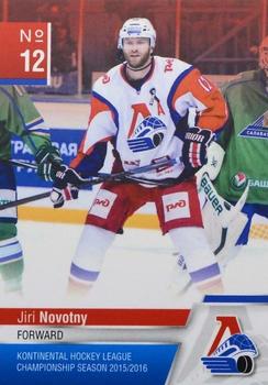 2015-16 KHL By Cards Lokomotiv Yaroslavl #LOK-13 Jiri Novotny Front