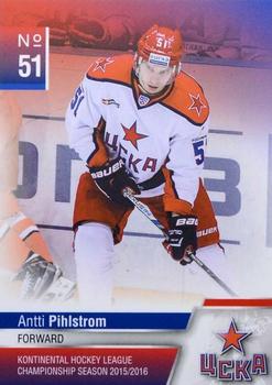 2015-16 KHL By Cards CSKA Moscow #CSK-13 Antti Pihlstrom Front