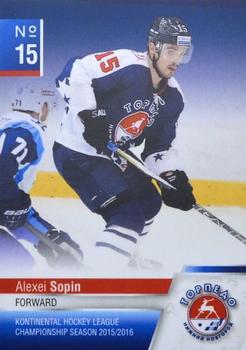 2015-16 KHL By Cards Torpedo Nizhny Novgorod #TOR-15 Alexei Sopin Front