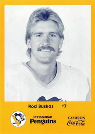 1986-87 Cameron Coca-Cola Pittsburgh Penguins #NNO Rod Buskas Front