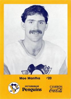 1986-87 Cameron Coca-Cola Pittsburgh Penguins #NNO Moe Mantha Front