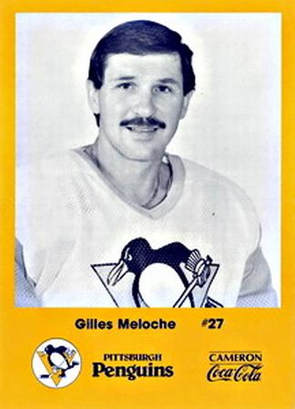 1986-87 Cameron Coca-Cola Pittsburgh Penguins #NNO Gilles Meloche Front
