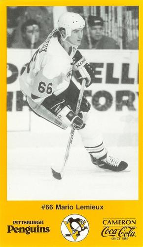 1988-89 Cameron Coca-Cola Pittsburgh Penguins #NNO Mario Lemieux Front