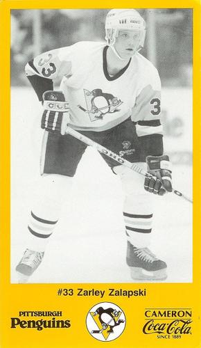 1988-89 Cameron Coca-Cola Pittsburgh Penguins #NNO Zarley Zalapski Front