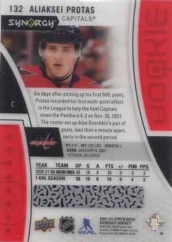 2021-22 Upper Deck Synergy - Red Codes #132 Aliaksei Protas Back