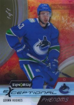 2021-22 Upper Deck Synergy - Exceptional Phenoms Gold Spectrum #EP-QH Quinn Hughes Front