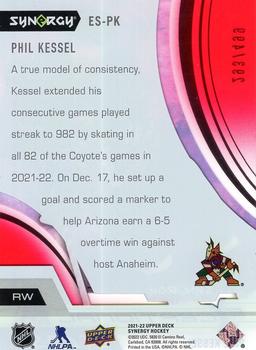 2021-22 Upper Deck Synergy - Exceptional Stars Red #ES-PK Phil Kessel Back