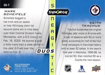 2021-22 Upper Deck Synergy - Synergistic Duos Stars and Legends Red #SD-7 Mark Scheifele / Keith Tkachuk Back