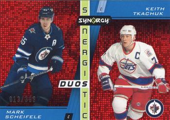 2021-22 Upper Deck Synergy - Synergistic Duos Stars and Legends Red #SD-7 Mark Scheifele / Keith Tkachuk Front