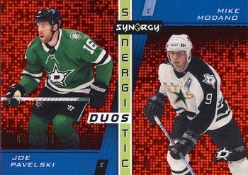 2021-22 Upper Deck Synergy - Synergistic Duos Stars and Legends Red #SD-9 Joe Pavelski / Mike Modano Front