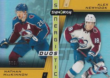 2021-22 Upper Deck Synergy - Synergistic Duos Stars and Rookies #SD-3 Nathan MacKinnon / Alex Newhook Front