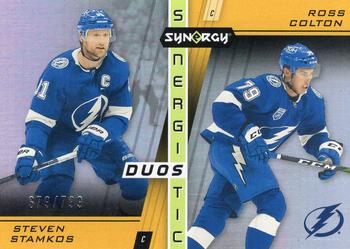 2021-22 Upper Deck Synergy - Synergistic Duos Stars and Rookies #SD-4 Steven Stamkos / Ross Colton Front