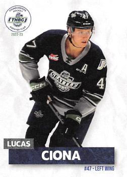2022-23 Seattle Thunderbirds (WHL) Booster Club #NNO Lucas Ciona Front