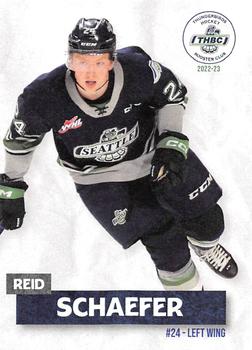 2022-23 Seattle Thunderbirds (WHL) Booster Club #NNO Reid Schaefer Front