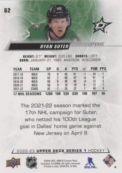 2022-23 Upper Deck - Silver Foil #62 Ryan Suter Back