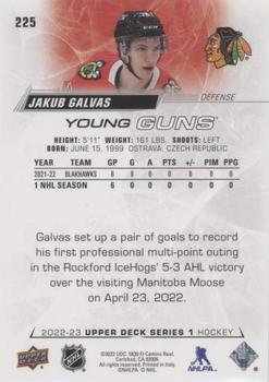 2022-23 Upper Deck - Silver Foil #225 Jakub Galvas Back